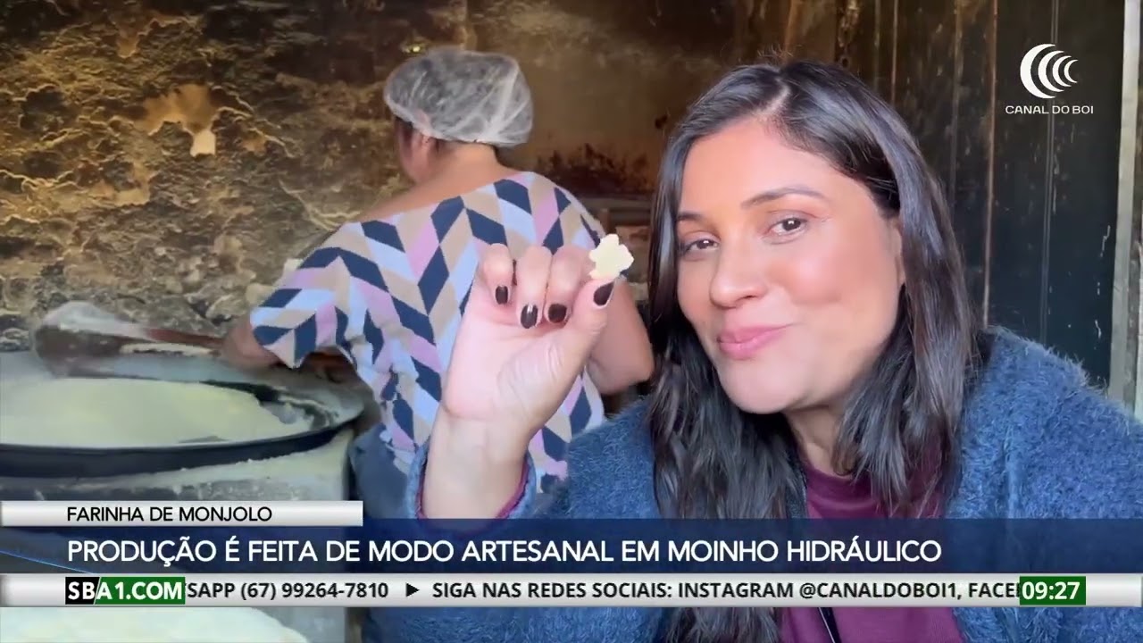 Produção de farinha de monjolo é feita de modo artesanal em moinho hidráulico em Minas Gerais