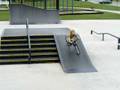 3 yrs old riding bike at skate park