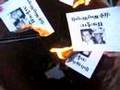 Burning Burmese regime figures in LA