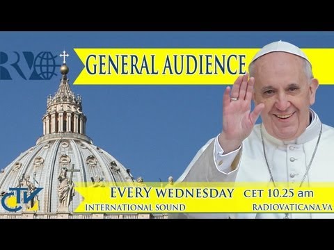 audience - Every Wednesday the Holy Father holds a General Audience where he greets the pilgrims present and delivers a catechesis.