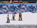 levels 3 and 4 - another mountain level with wooden bridges, lots of jumps, and many falling rocks, followed by yet another mountain level with icy waterfalls and a bat cave