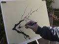 Painting Plum Blossom on a Self Made Shikishi Board (2/2)