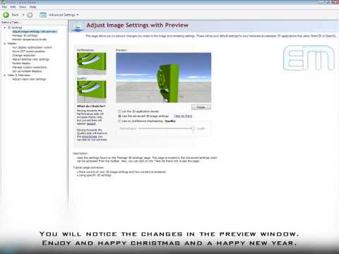 how to adjust nvidia video card