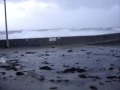 tempete mars 2008 , vagues, sur la jetée de Portivy