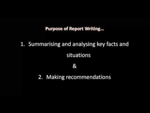 how to write report