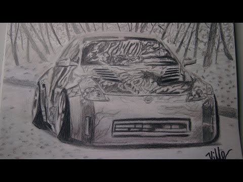 how to draw nissan 350z