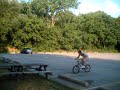 bunny hop onto picnic table