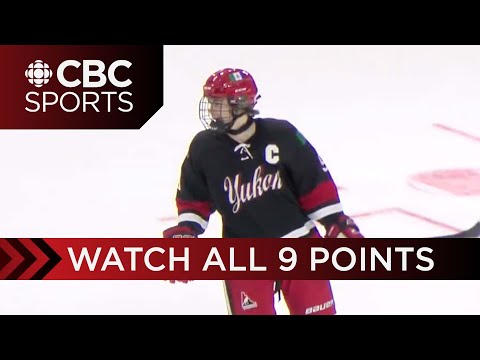 Yukon's Gavin McKenna goes OFF for NINE POINTS in this game at the 2023 Canada Winter Games