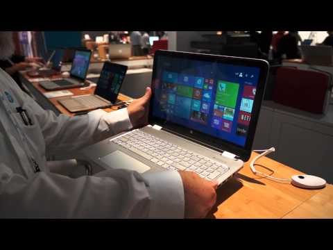 X360 - HP presents the new Envy 360 hybrid laptop that can be converted in a tablet. The big 15-inch hybrid was shown at the HP Discover 2014 and will be available ...