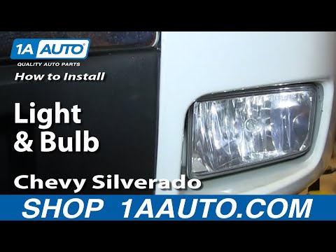 How To Install Replace Change Fog Light and Bulb 2007-13 Chevy Silverado