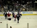 november 14th carolina vs tampa bay hockey match.

fight between doug janik and craig adams.

things of note...janik flipping adams upside down at the end.