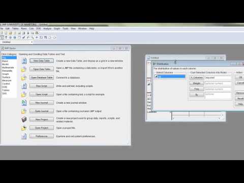 how to use jmp to draw histogram