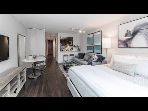 A park-view studio model at the luxurious North Harbor apartments A park-view studio model at the luxurious North Harbor apartments