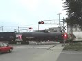 CN Train at Railroad Crossing CN Train at Railroad Crossing