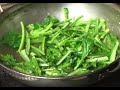 Vegetable (Choi-Sum) Garlic Stir-fry with Cashew Nuts