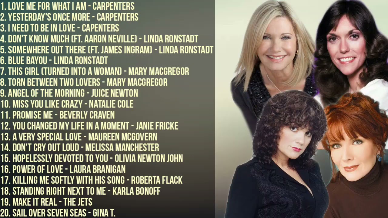 The Best of Carpenters, Linda Ronstadt, Maureen McGovern, Natalie Cole & More | Non-Stop Playlist