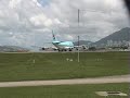 Korean Air Boeing 747 takeoff Hong Kong Kai Tak Korean Air Boeing 747 takeoff Hong Kong Kai Tak