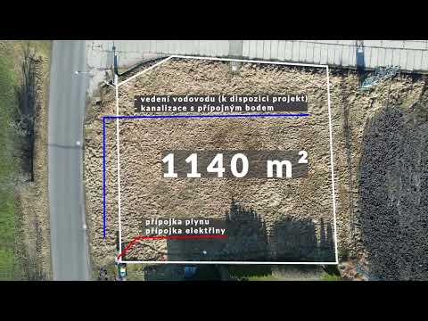Video Prodej stavebního pozemku 1 140 m2 v obci Jestřábí Lhota, Kolín 5 km