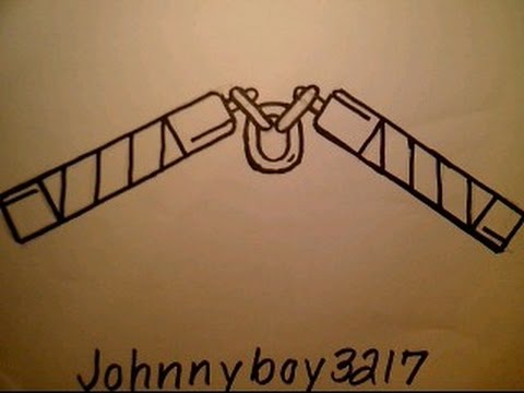 how to draw nunchucks