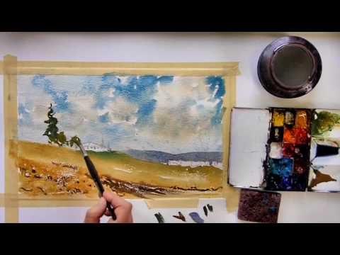 how to paint a vineyard