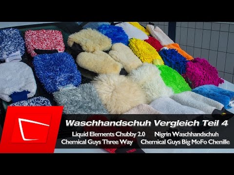Waschhandschuh Test - Autopflege Teil 4 Chemical Guys, Meguiars, Liquid Elements, Nigrin