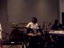 evan brice on organ and chris gray jr. on drums workin' out in one of the conference rooms during aim