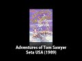 tom sawyer is dreaming, and in this dream he must save becky from injun joe, he must travel through six stages to get to her. he encounters various creatures including a giant octopus, a giant alligator in the mississippi river, ghosts and ghouls in a haunted house, god, and a dragon. he wakes up from the dream and finds himself in his mississippi classroom. he finds a feather on his desk. the feather that belonged to injun joe. was it a dream...?