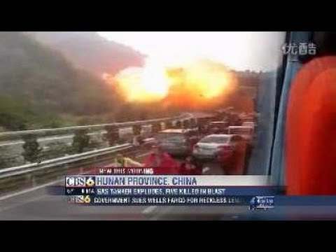 explosion - A tanker carrying liquefied natural gas has exploded in central China, killing five people, including three firefighters. The blast happened on a major motor...