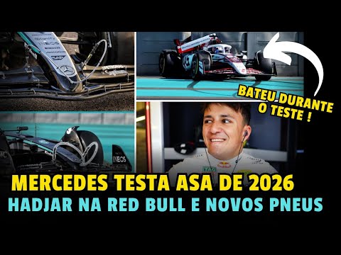 Mercedes Testa Asa De 2026 |  Hadjar Pilota Rb21 | Piloto Bate Haas E Pirelli Apresenta Pneus
