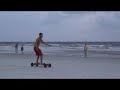 homemade blokart at jax beach with landboard