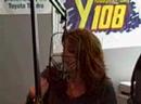 Mica Roberts in studio with the Y108 Country Crew