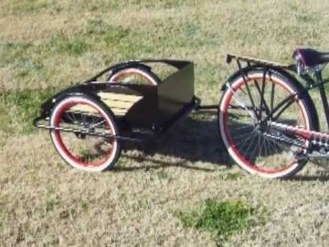 CUSTOM RAT ROD BICYCLE WITH MATCHING TRAILER