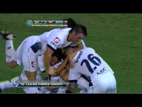 Gol Pérez Godoy. Quilmes 1 - River 0. Fecha 19. Torneo Inicial 2013. Fútbol Para Todos.