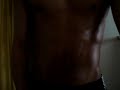 Showing abs after doing crunches...