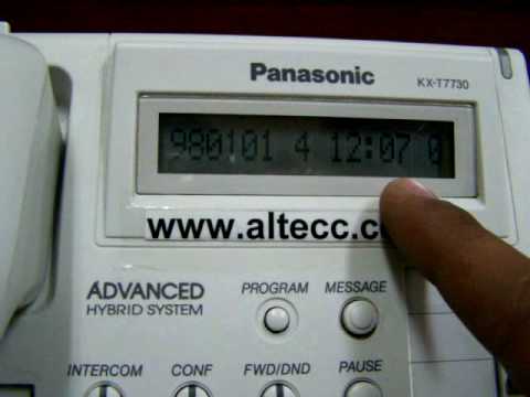 how to set time on panasonic kx-t7730