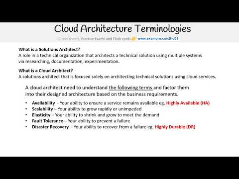 CLF-C01 — Cloud Architecture Terminologies