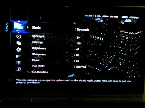 how to set tv picture settings samsung