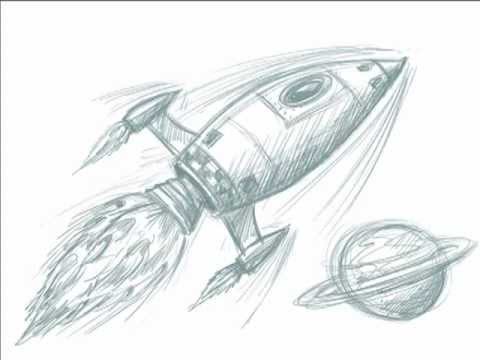 Rocket Ship Drawing