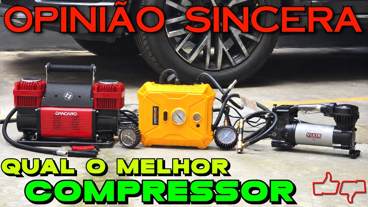 Qual é o MELHOR COMPRESSOR para PNEU de carro? Teste Viair 88P automático! Enche pneu grande rápido?