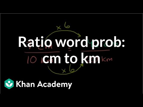 Ratio word problem: centimeters to kilometers