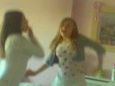 two girls raving to i kiss a girl