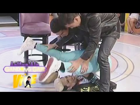 wrestling - Ken admits that he was bullied by his Kuya Gerald. They like to watch wrestling when they were kids, Gerald even created his own wrestling move which he calls,