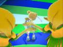 annie brocoli chante et danse en compagnie des nanas banana, deux soeurs jumelles pratiquant la nage synchronis�e.