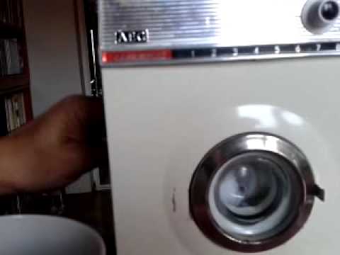 how to drain aeg washing machine