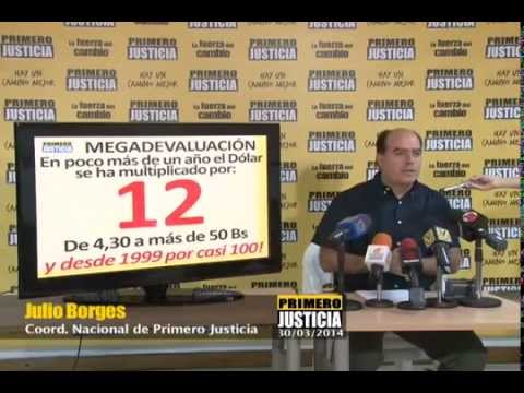 Julio Borges: Maduro le exprime la cartera a los venezolanos devaluando por tercera vez en un año 