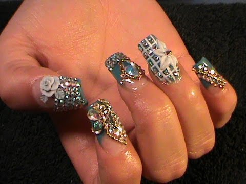 Uñas Estilo Sinaloa - Winter Bling Nails