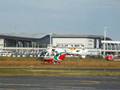 仙台空港航空機事故対策総合訓練　防災ヘリコプターの出動