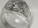 Hand Engraved Platinum Signet Ring - Crest of Syria Hand Engraved Platinum Signet Ring - Crest of Syria