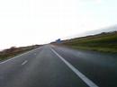 Met een Derbi Senda over de snelweg A28 Nieuwlande/Geesbrug