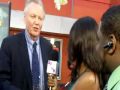nuclear tipping point premiere at universal studios. ursula joyner host of straight from the horse's mouth radio show and co-host djkcity interviews actor jon voight